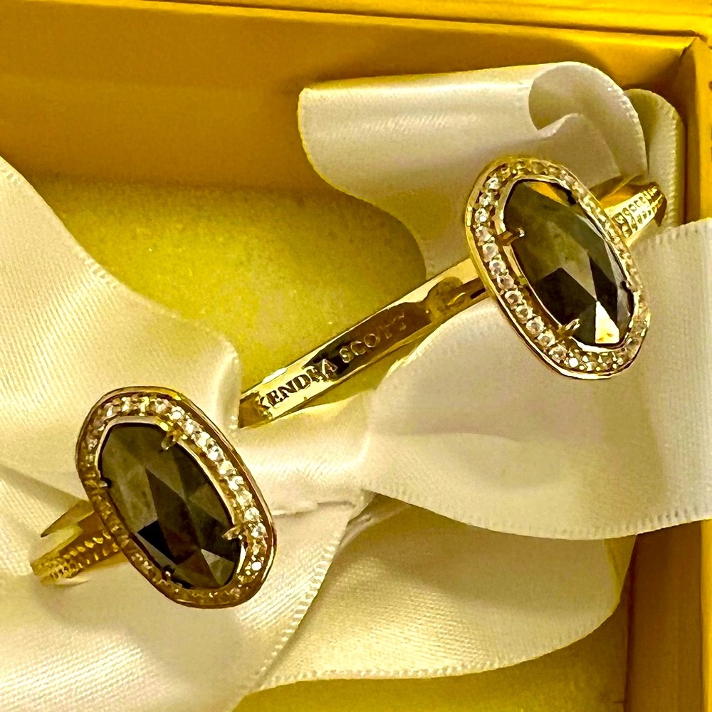 NWOT Kendra Scott RARE & RETIRED Erica Bracelet Pyrite & Yellow Gold So Sparkly!